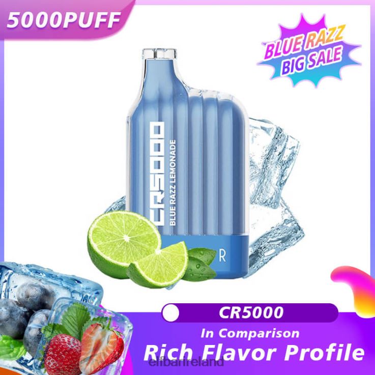 Best Flavor Disposable Vape CR5000 Blue Razz Blue Razz Lemonade ELFBAR 0080XP19