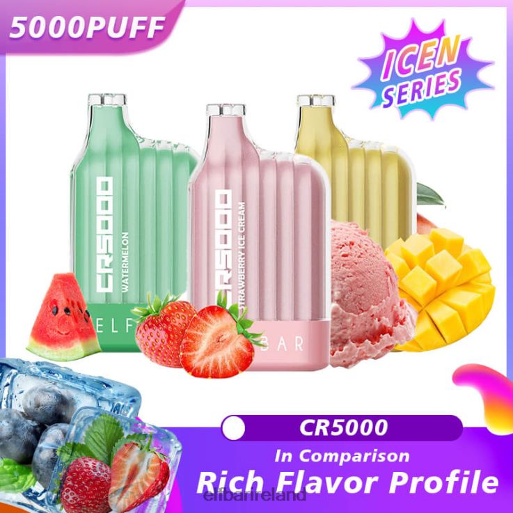 Best Flavor Disposable Vape CR5000 Ice Series Blue Razz Lemonade ELFBAR 0080XP21