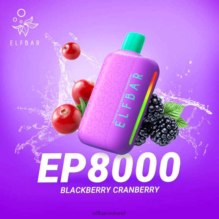 Disposable Vape New EP8000 Puffs Blackberry Cranberry ELFBAR 0080XP67