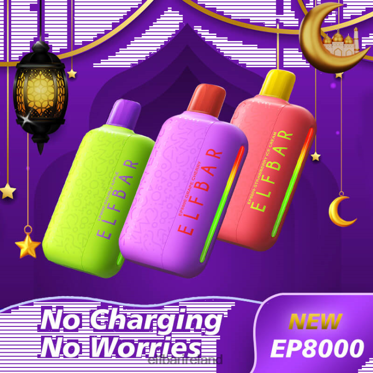 Disposable Vape New EP8000 Puffs Grape Cherry ELFBAR 0080XP57