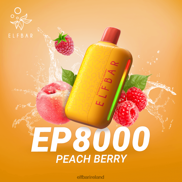 Disposable Vape New EP8000 Puffs Peach Berry ELFBAR 0080XP64