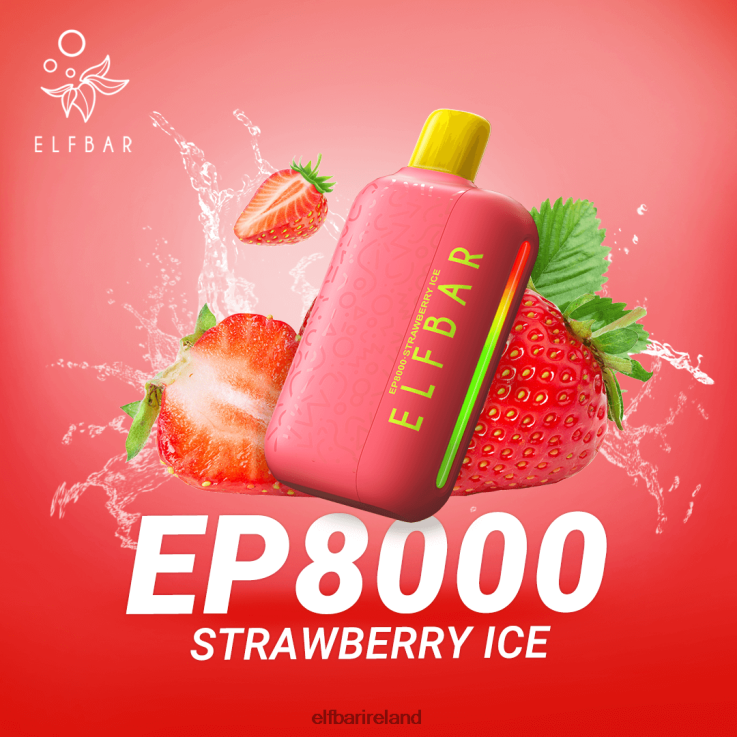 Disposable Vape New EP8000 Puffs Strawberry Ice ELFBAR 0080XP76