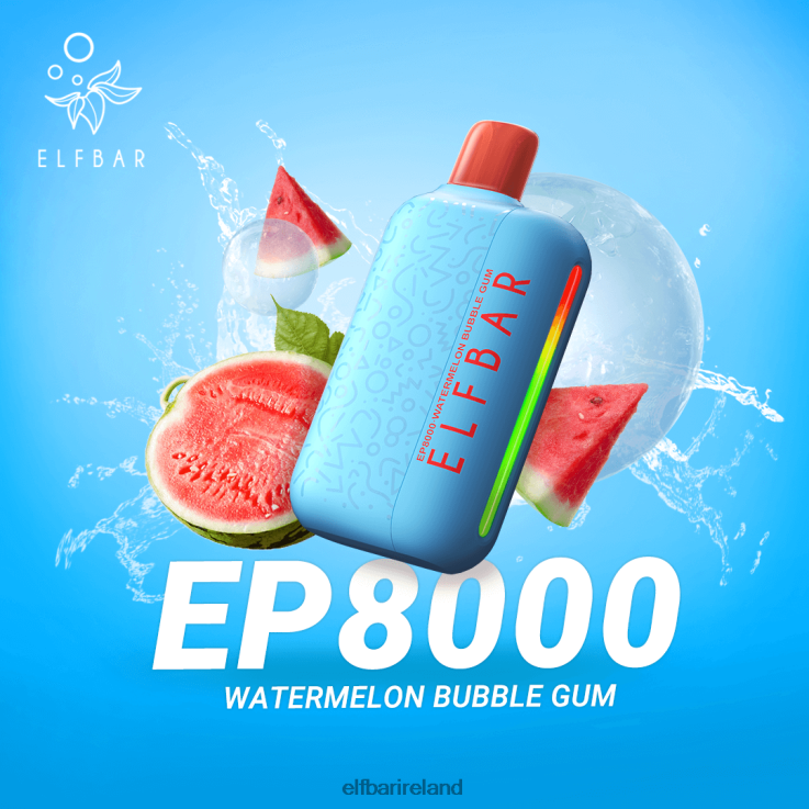 Disposable Vape New EP8000 Puffs Watermelon Bubble Gum ELFBAR 0080XP66