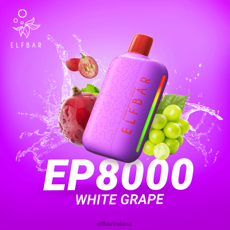 Disposable Vape New EP8000 Puffs White Grape ELFBAR 0080XP73