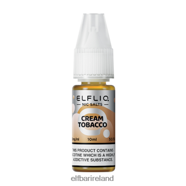 ELFBAR ELFLIQ Cream Tobacco Nic Salts -10ml-10 mg/ml 6VTRB211
