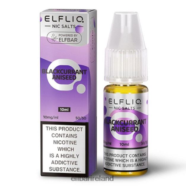 ELFBAR ElfLiq Nic Salts - Blackcurrant Aniseed - 10ml-10 mg/ml 6VTRB177