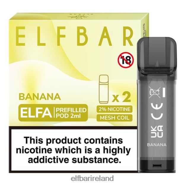ELFBAR Elfa Pre-Filled Pod - 2ml - 20mg (2 Pack) 6VTRB105 Banana