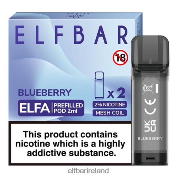 ELFBAR Elfa Pre-Filled Pod - 2ml - 20mg (2 Pack) 6VTRB114 Blueberry Sour Raspberry