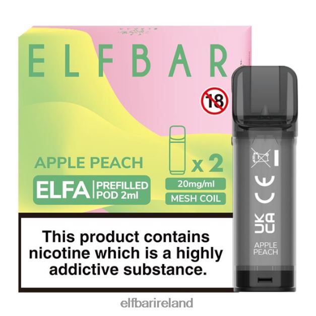 ELFBAR Elfa Pre-Filled Pod - 2ml - 20mg (2 Pack) 6VTRB116 Apple Peach