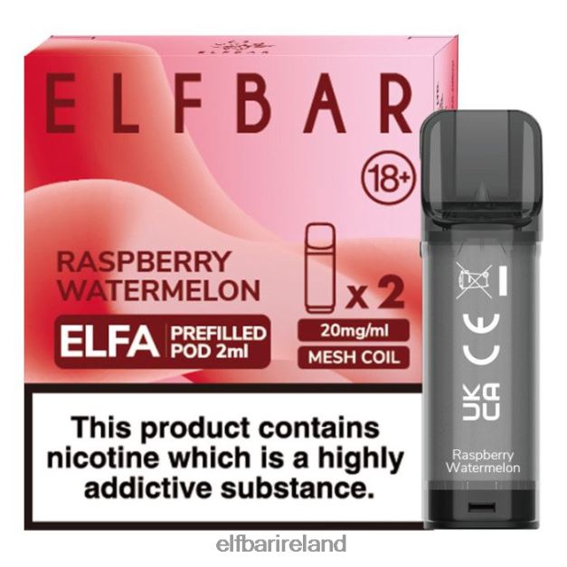ELFBAR Elfa Pre-Filled Pod - 2ml - 20mg (2 Pack) 6VTRB122 Raspberry Watermelon