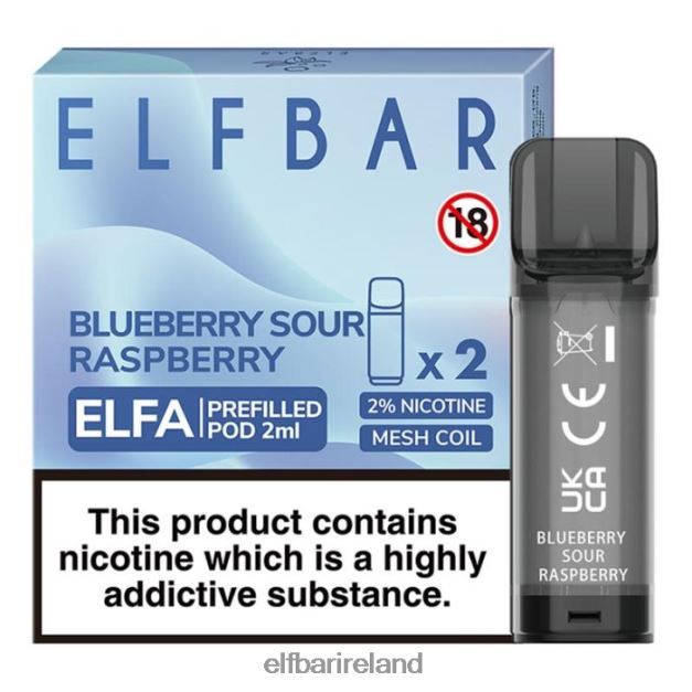 ELFBAR Elfa Pre-Filled Pod - 2ml - 20mg (2 Pack) 6VTRB124 Blueberry Cotton Candy