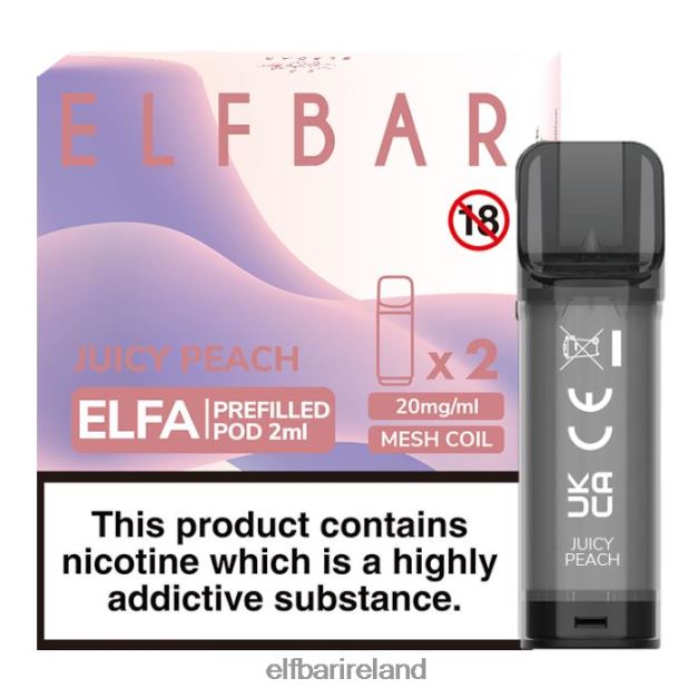 ELFBAR Elfa Pre-Filled Pod - 2ml - 20mg (2 Pack) 6VTRB125 Juicy Peach
