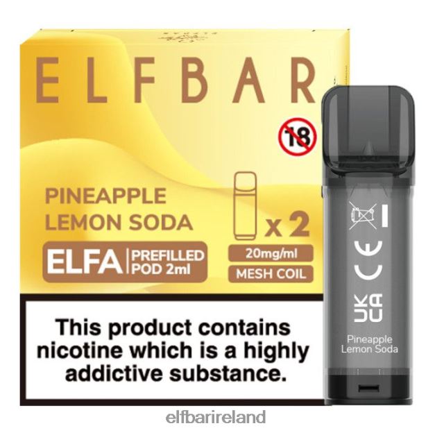 ELFBAR Elfa Pre-Filled Pod - 2ml - 20mg (2 Pack) 6VTRB134 Pineapple Lemon Soda