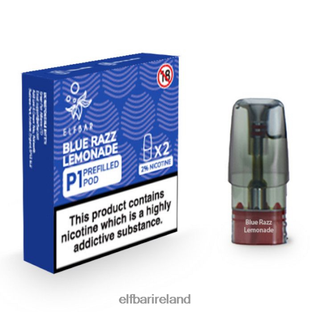 ELFBAR Mate 500 P1 Pre-Filled Pods - 20mg (2 Pack) 6VTRB154 Blue Razz Lemonade